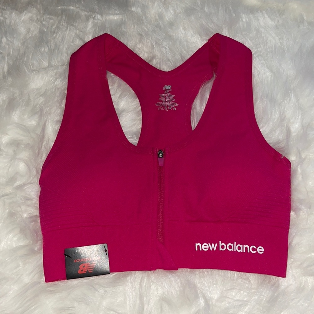 New Balance Zipper Front Sportsbra Popsicle Pink